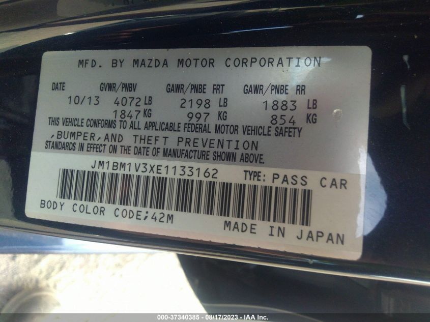 2014 MAZDA MAZDA3 S TOURING - JM1BM1V3XE1133162