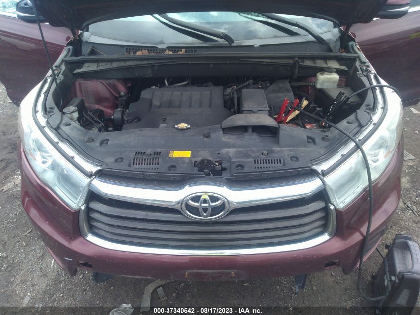 2015 TOYOTA HIGHLANDER XLE - 5TDJKRFHXFS099111