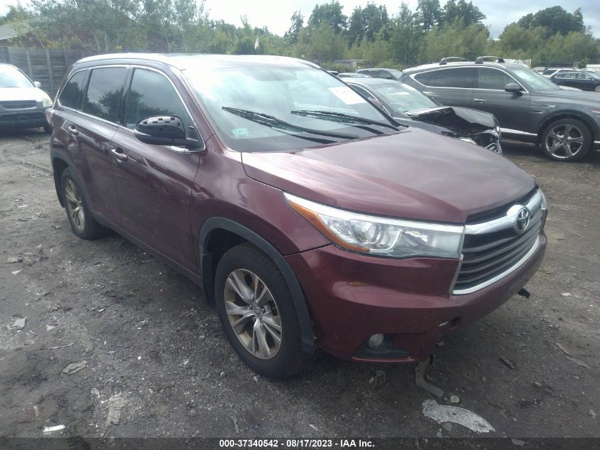 2015 TOYOTA HIGHLANDER XLE - 5TDJKRFHXFS099111