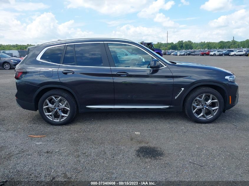 2022 BMW X3 XDRIVE30I - 5UX53DP04N9J35008