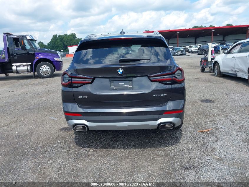 2022 BMW X3 XDRIVE30I - 5UX53DP04N9J35008