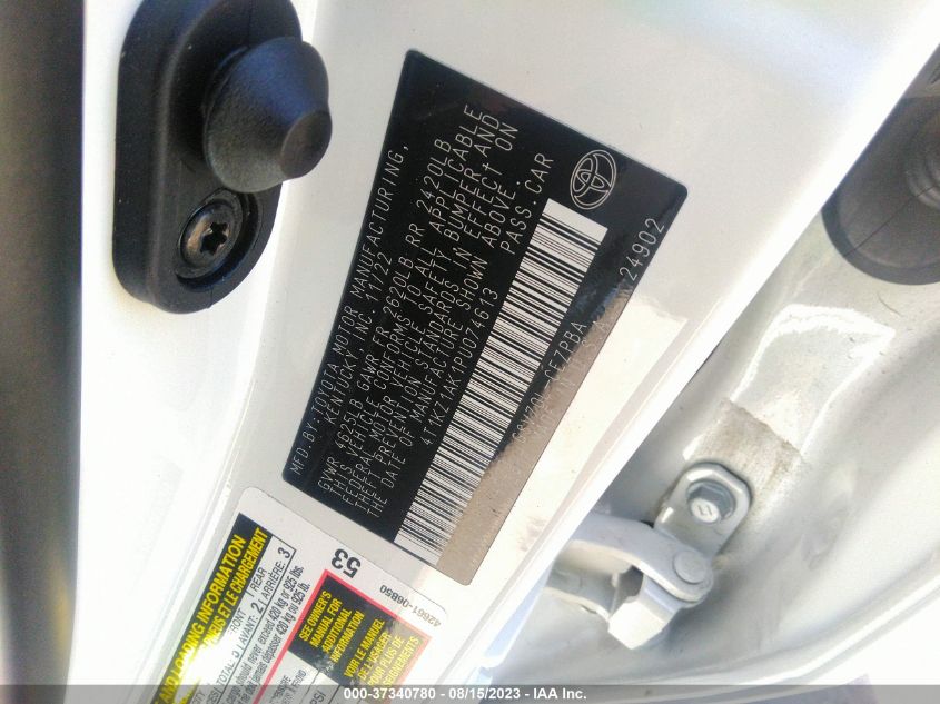 2023 TOYOTA CAMRY V6 - 4T1KZ1AK1PU074613