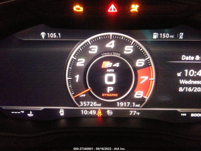 2018 AUDI S4 PREMIUM PLUS WAUB4AF44JA224975
