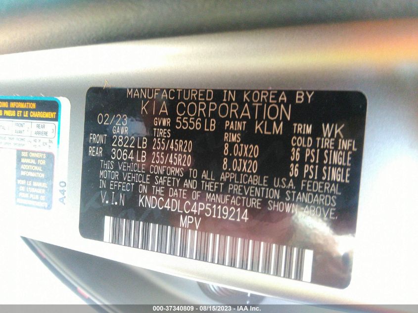2023 KIA EV6 GT-LINE - KNDC4DLC4P5119214