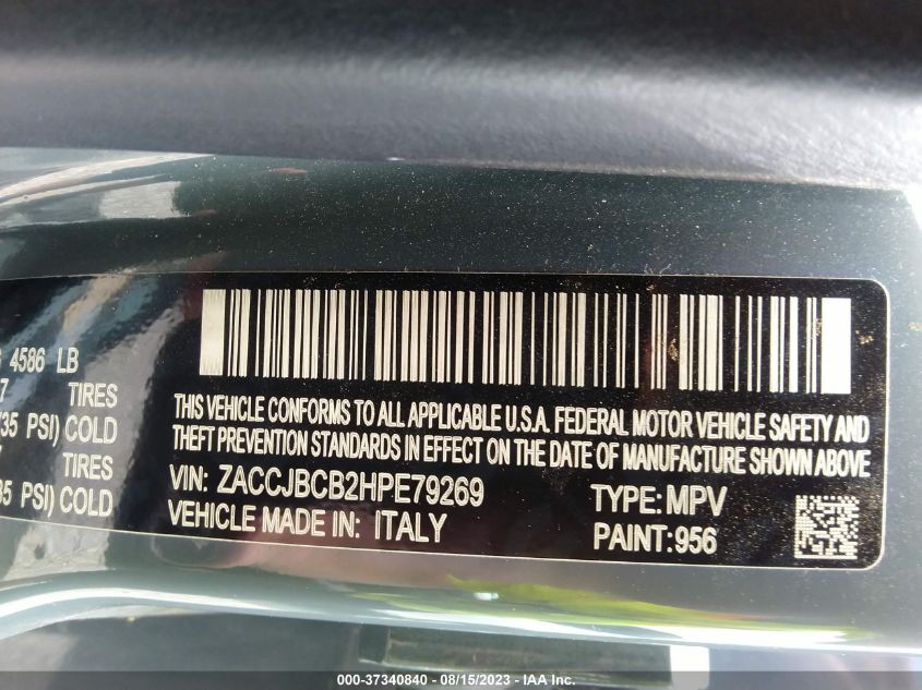 2017 JEEP RENEGADE DESERTHAWK - ZACCJBCB2HPE79269