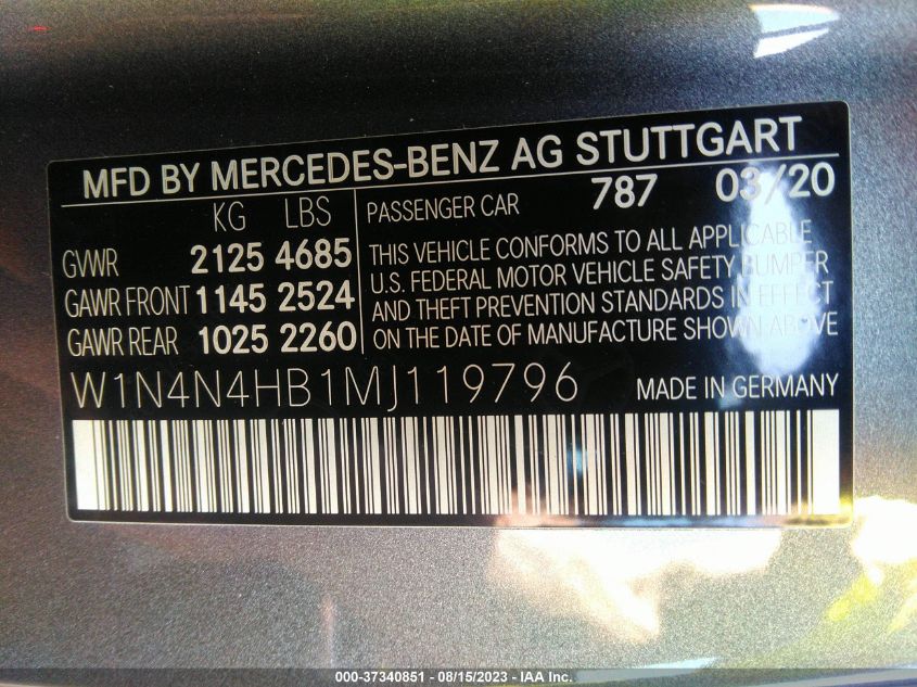 2021 MERCEDES-BENZ GLA GLA 250 - W1N4N4HBYMJ119796