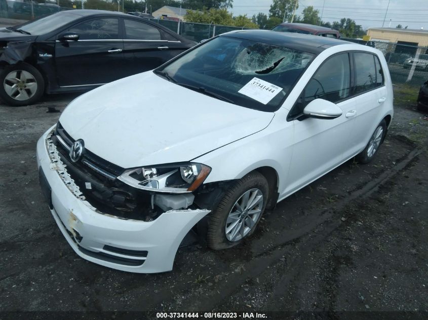 2016 VOLKSWAGEN GOLF TSI S W/SUNROOF - 3VW217AU1GM038079