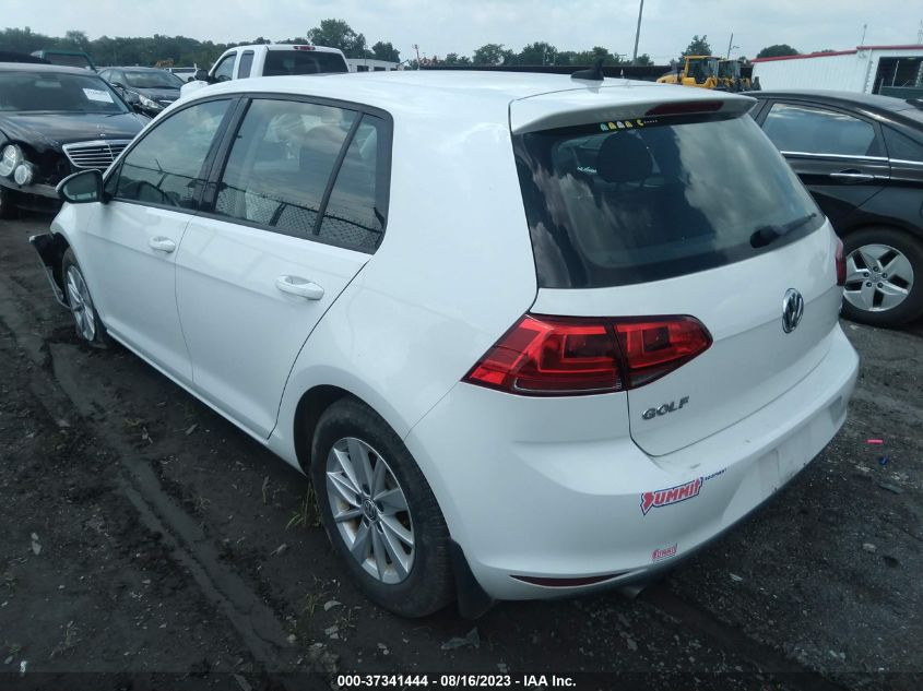 2016 VOLKSWAGEN GOLF TSI S W/SUNROOF - 3VW217AU1GM038079
