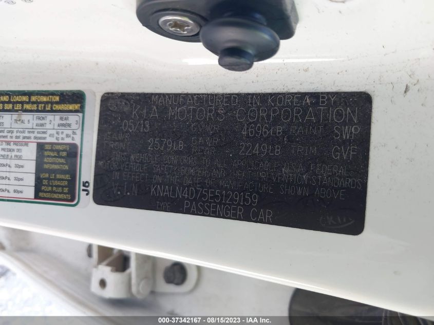2014 KIA CADENZA PREMIUM KNALN4D75E5129159