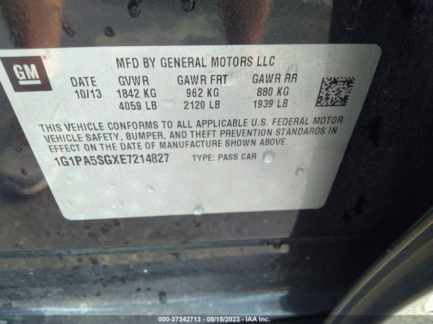 2014 CHEVROLET CRUZE LS - 1G1PA5SGXE7214827