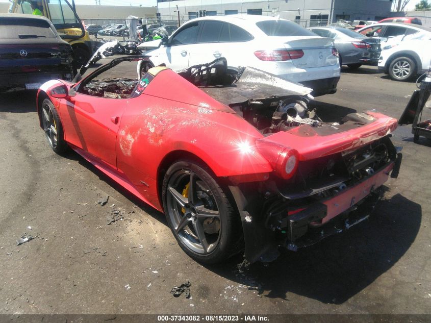 2015 FERRARI 458 ITALIA SPIDER - ZFF68NHA6F0204017