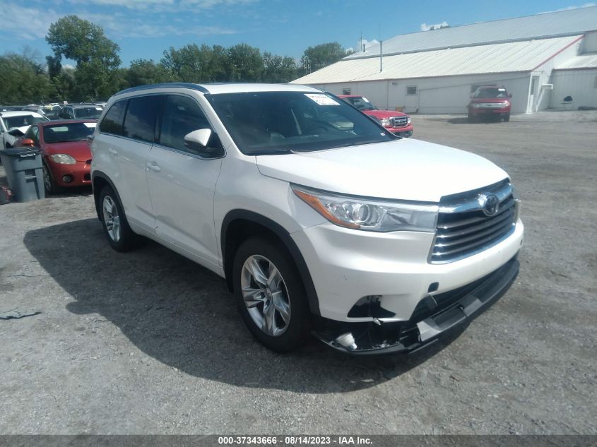 2015 TOYOTA HIGHLANDER LIMITED - 5TDDKRFH2FS217780