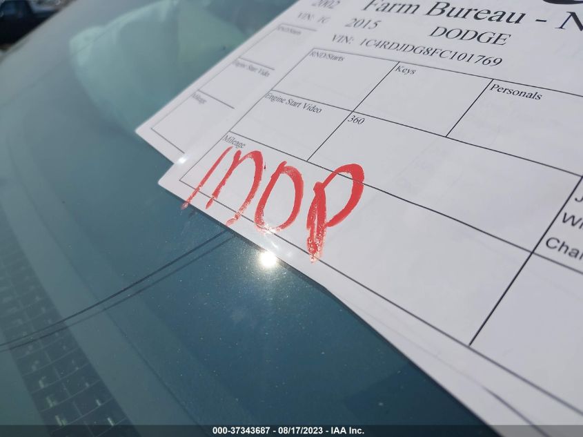 2015 DODGE DURANGO LIMITED - 1C4RDJDG8FC101769