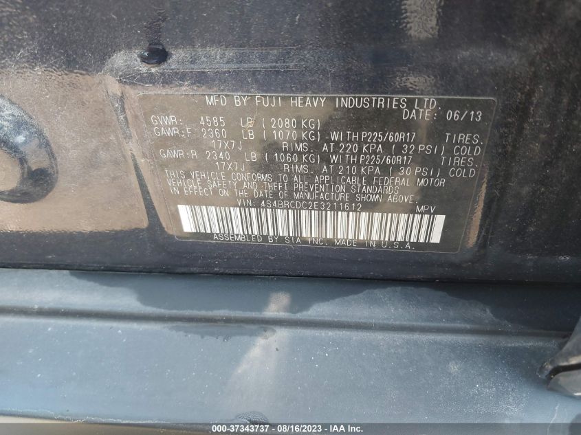 2014 SUBARU OUTBACK 2.5I PREMIUM - 4S4BRCDC2E3211612