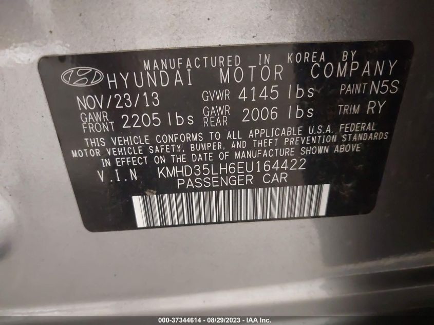 2014 HYUNDAI ELANTRA GT - KMHD35LH6EU164422