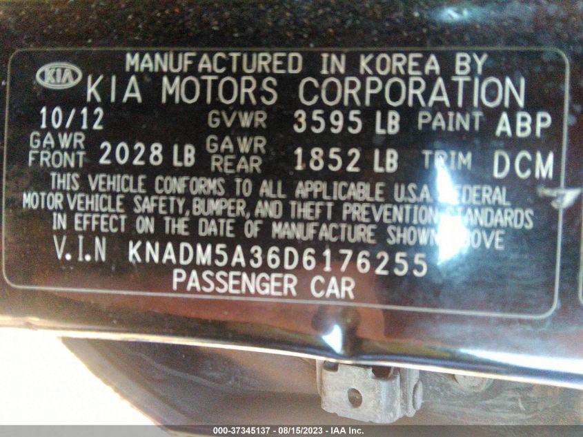 2013 KIA RIO LX - KNADM5A36D6176255