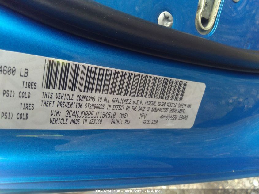 2018 JEEP COMPASS LATITUDE - 3C4NJDBB5JT154510