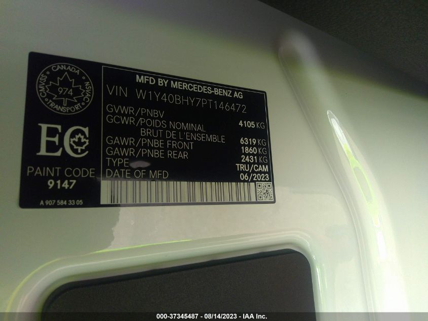2023 MERCEDES-BENZ SPRINTER CARGO VAN - W1Y40BHY7PT146472