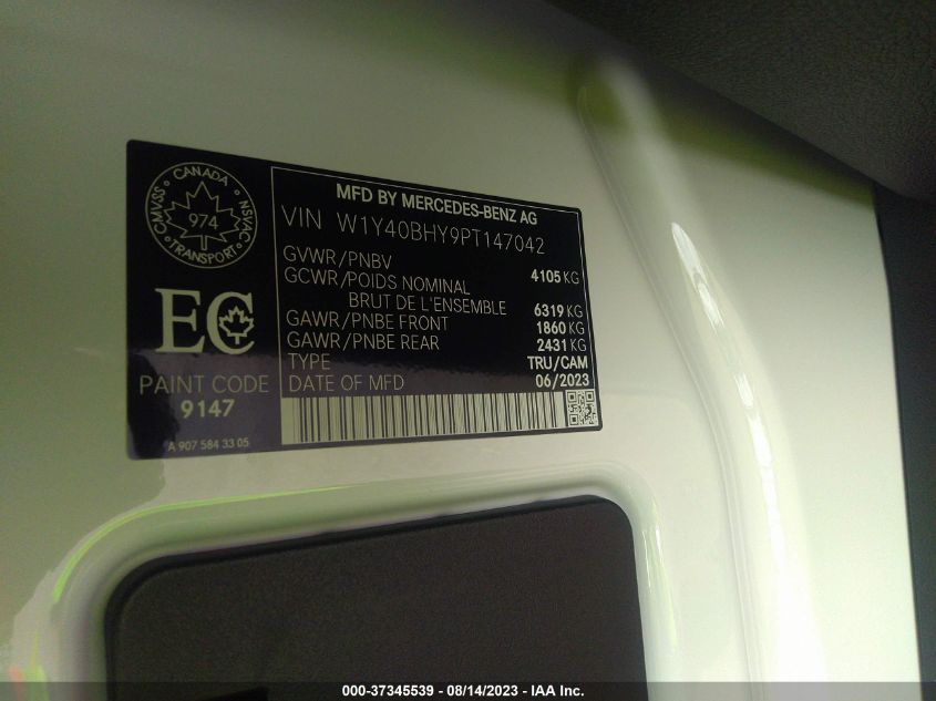 2023 MERCEDES-BENZ SPRINTER CARGO VAN - W1Y40BHY9PT147042