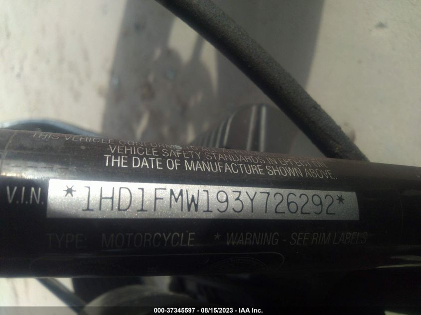 2003 HARLEY-DAVIDSON FLHTPI 1HD1FMW193Y726292