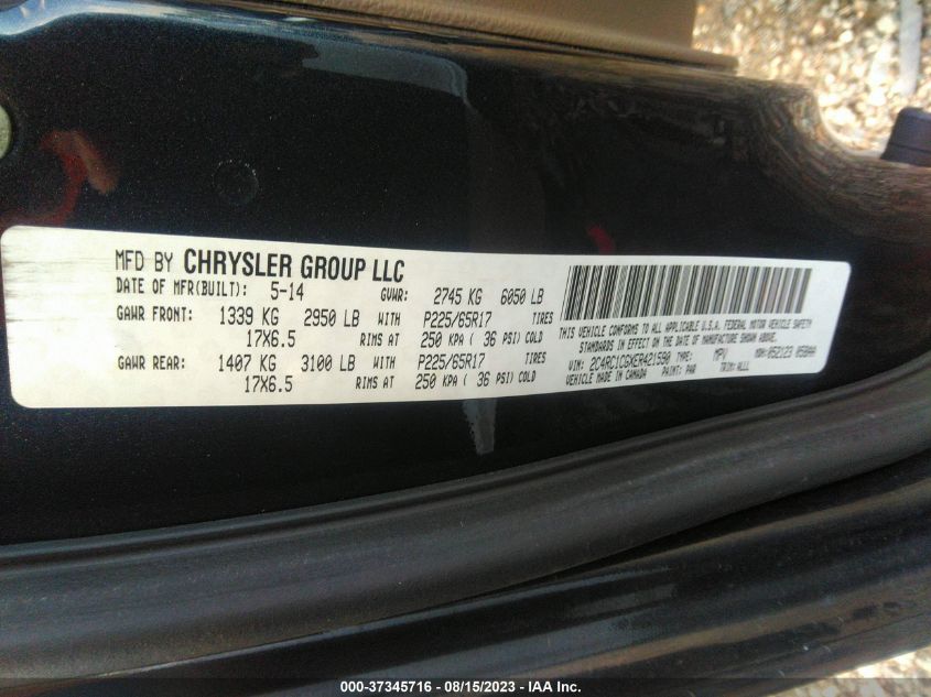 2014 CHRYSLER TOWN & COUNTRY TOURING-L - 2C4RC1CGXER421590