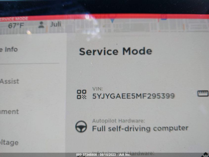 5YJYGAEE5MF295399 Tesla Model Y  9