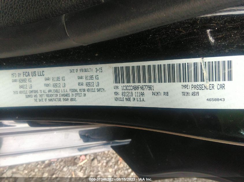 2015 CHRYSLER 200 LIMITED - 1C3CCCAB0FN677961