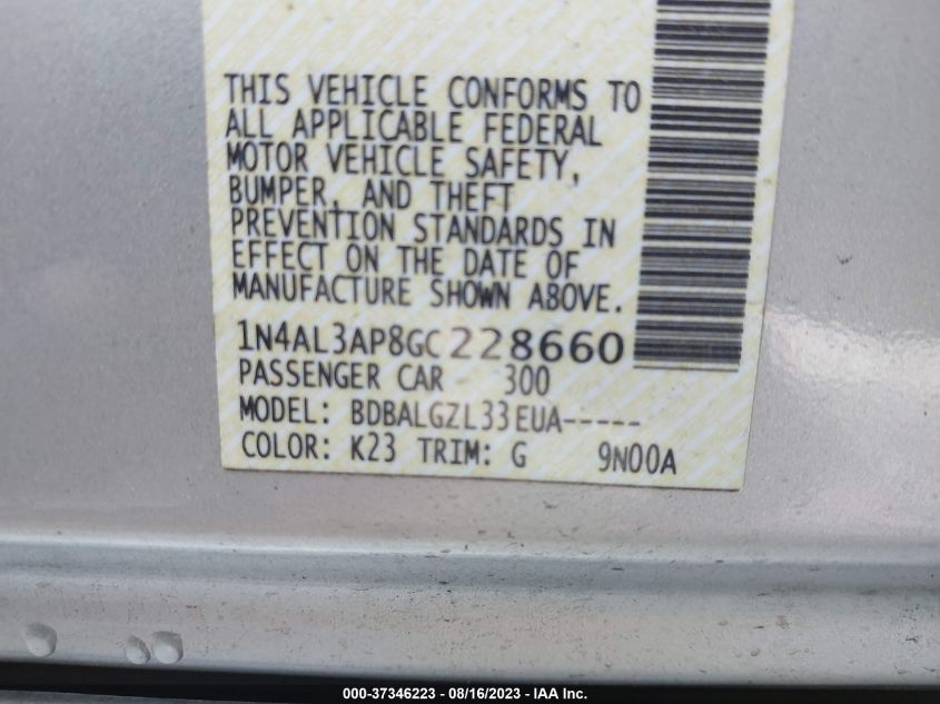 2016 NISSAN ALTIMA 2.5 - 1N4AL3AP8GC228660