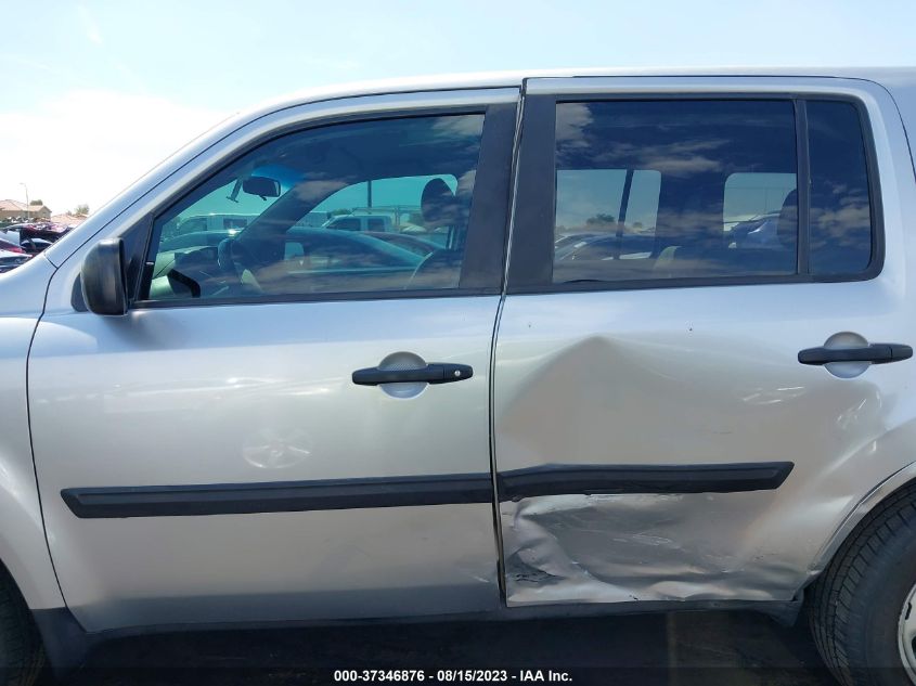 2013 HONDA PILOT LX - 5FNYF3H23DB007511