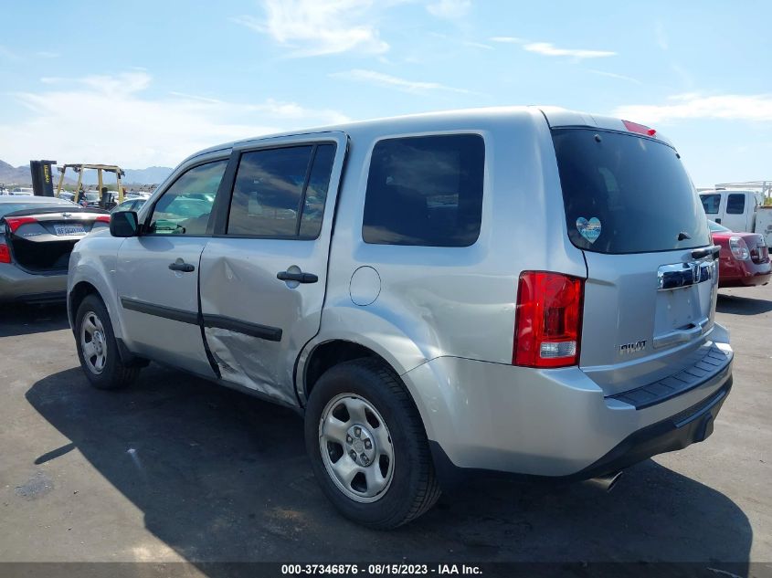 2013 HONDA PILOT LX - 5FNYF3H23DB007511