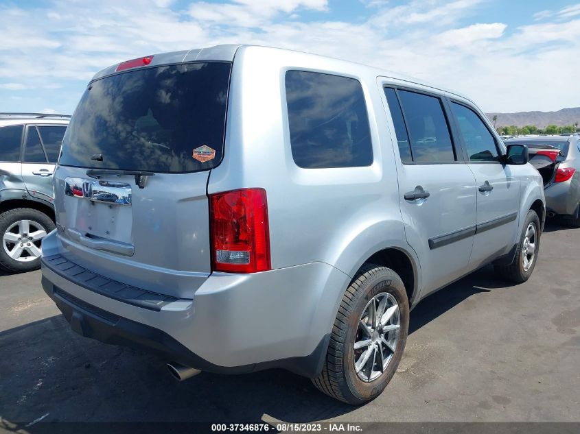 2013 HONDA PILOT LX - 5FNYF3H23DB007511