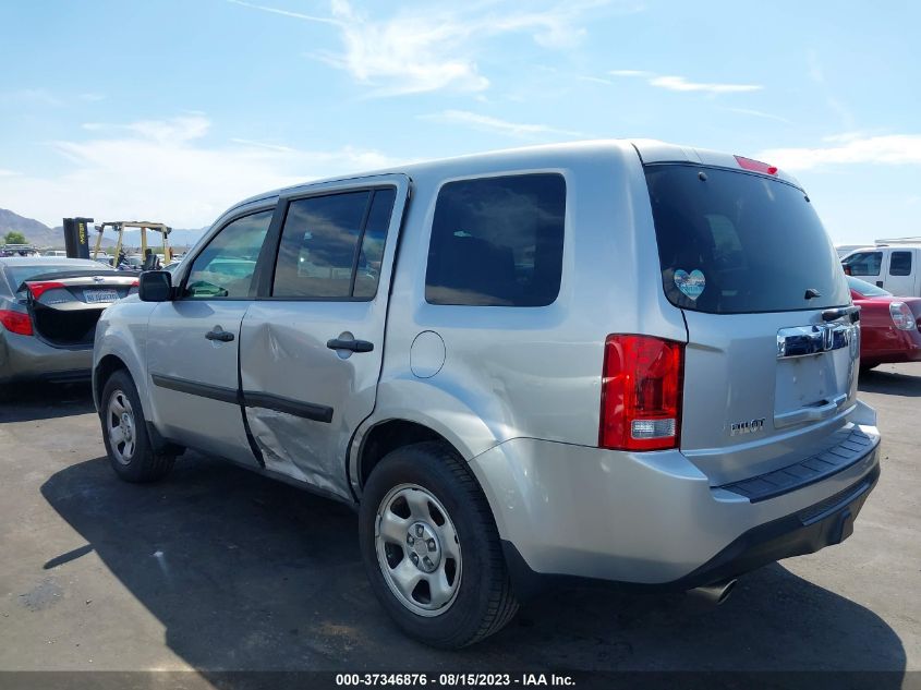 2013 HONDA PILOT LX - 5FNYF3H23DB007511