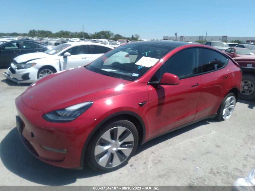 VIN 7SAYGAEE0NF453314 2022 TESLA MODEL Y LONG RANGE