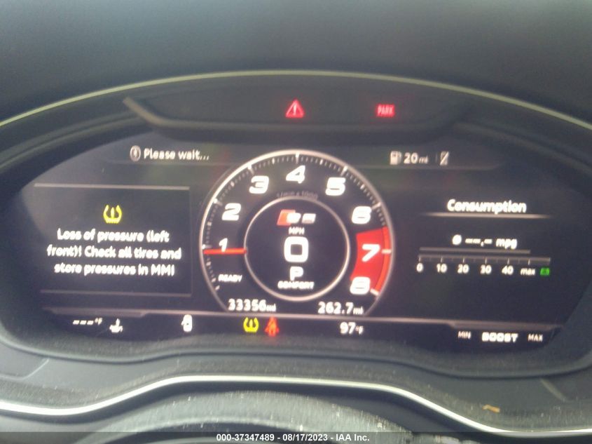 2019 AUDI S5 SPORTBACK PREMIUM PLUS WAUB4CF58KA099548