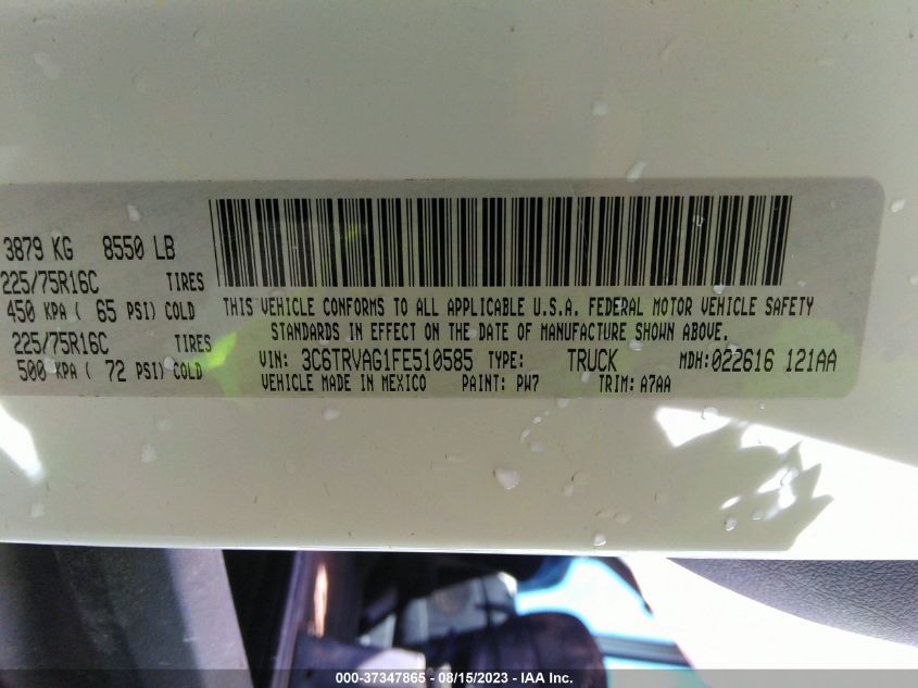 2015 RAM PROMASTER - 3C6TRVAG1FE510585