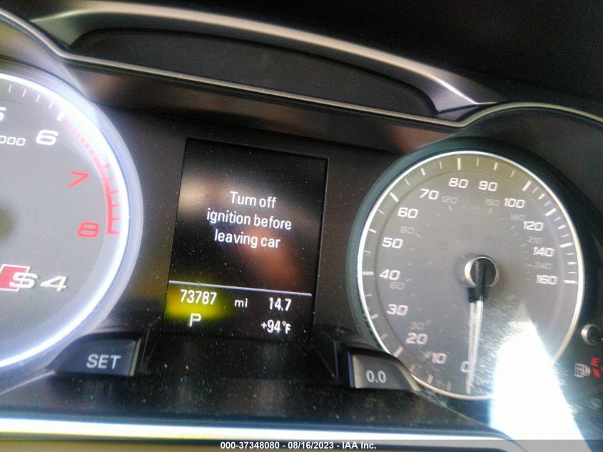 2014 AUDI S4 PREMIUM PLUS WAUBGAFL2EA046780