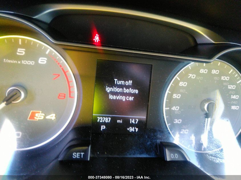 2014 AUDI S4 PREMIUM PLUS WAUBGAFL2EA046780