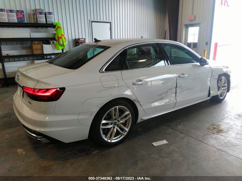 2022 AUDI A4 SEDAN S LINE PREMIUM PLUS - WAUEAAF41NN014080