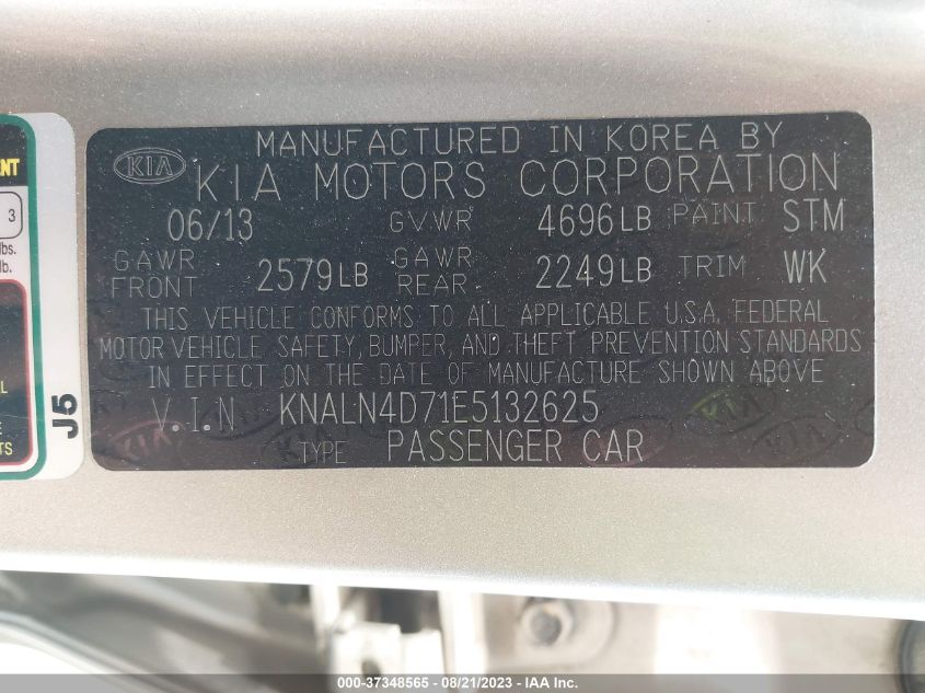 2014 KIA CADENZA PREMIUM - KNALN4D71E5132625