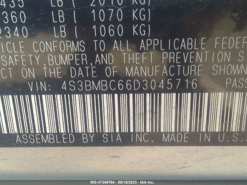 2013 SUBARU LEGACY 2.5I PREMIUM - 4S3BMBC66D3045716
