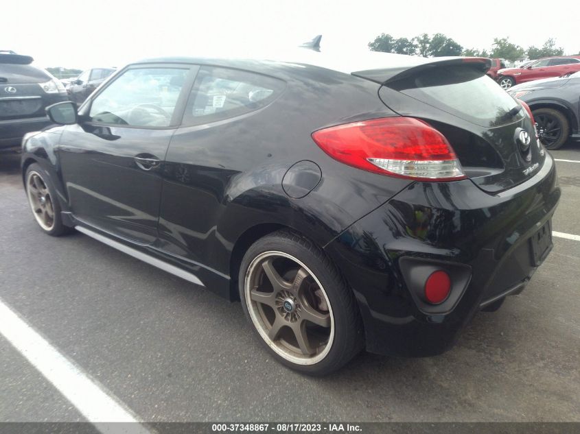 2013 HYUNDAI VELOSTER TURBO W/BLUE INT - KMHTC6AE7DU096429