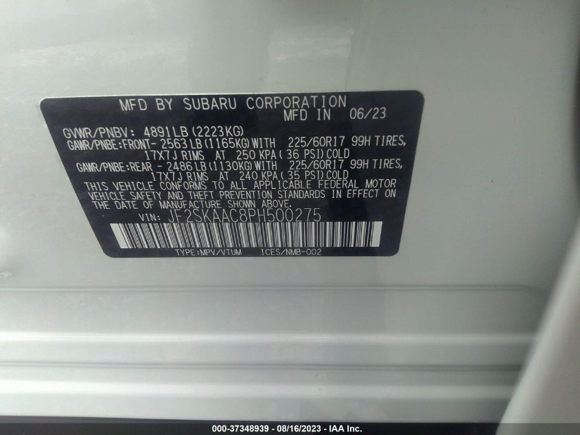2023 SUBARU FORESTER - JF2SKAAC8PH500275