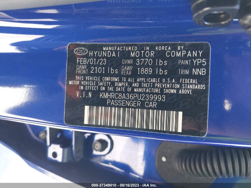 2023 HYUNDAI VENUE SEL/LIMITED - KMHRC8A36PU239993