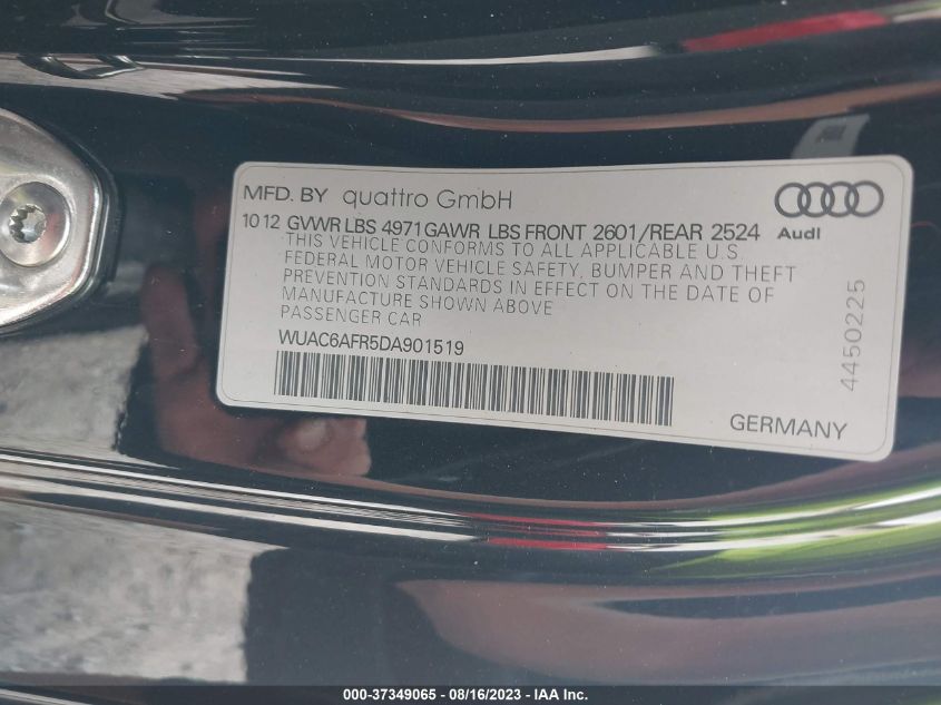2013 AUDI RS 5 WUAC6AFR5DA901519