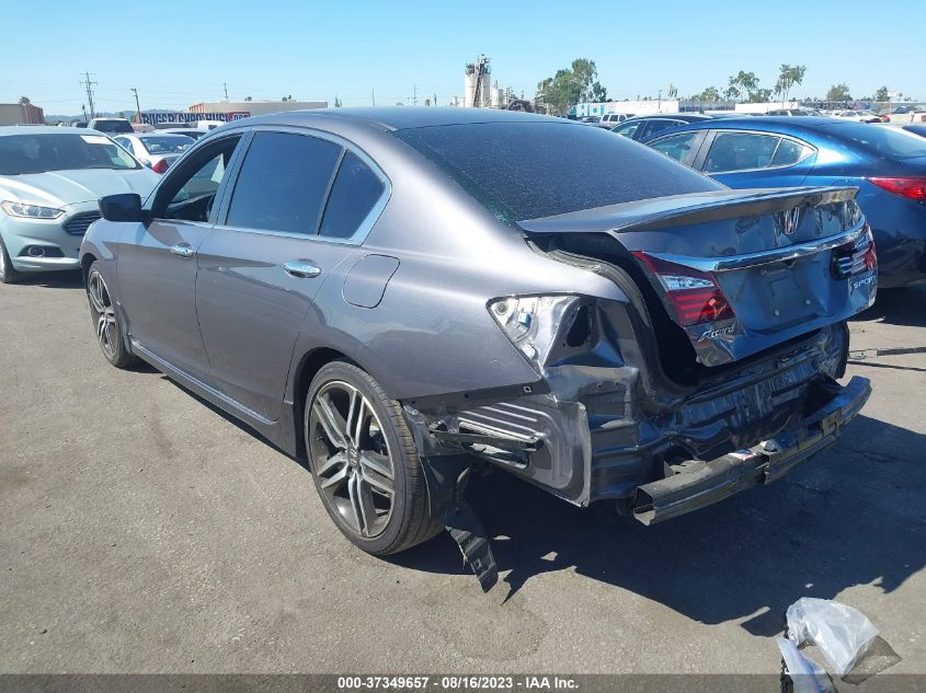 2016 HONDA ACCORD SEDAN SPORT - 1HGCR2F6XGA205289