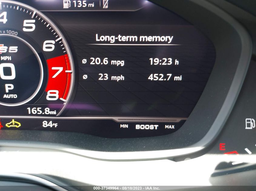 2018 AUDI S5 SPORTBACK PREMIUM PLUS WAUB4CF50JA073380