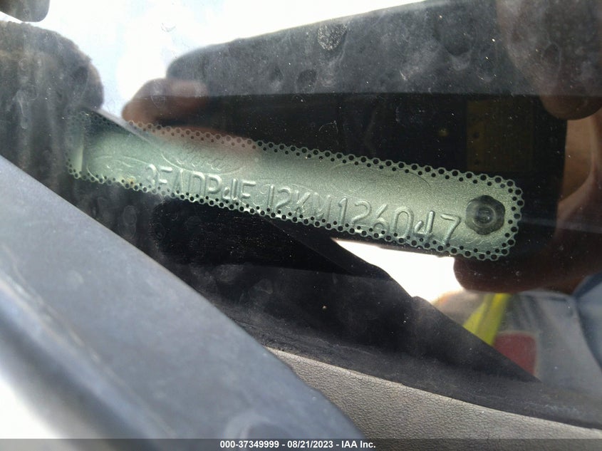 VIN 3FADP4EJ2KM126047 2019 FORD FIESTA SE