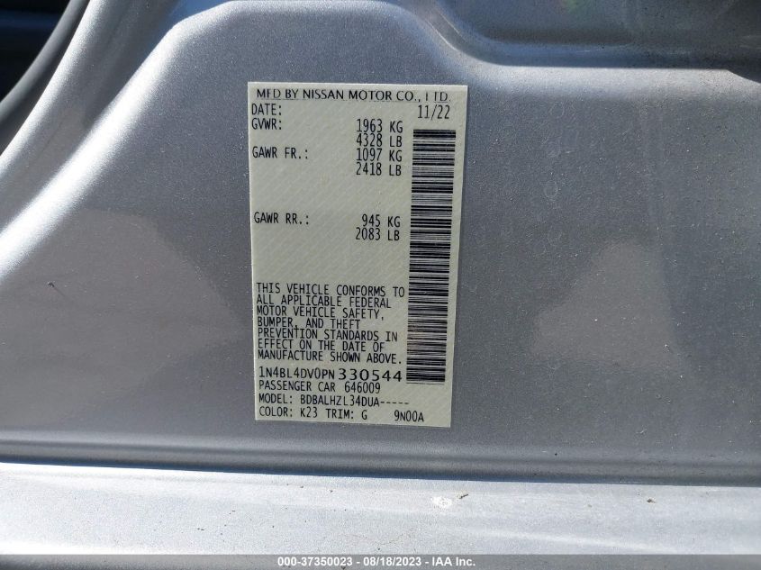 2023 NISSAN ALTIMA 2.5 SV - 1N4BL4DV0PN330544