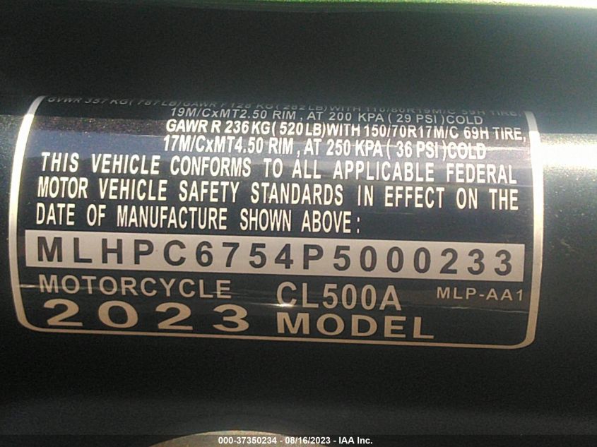 2023 HONDA CL500 A MLHPC6754P5000233