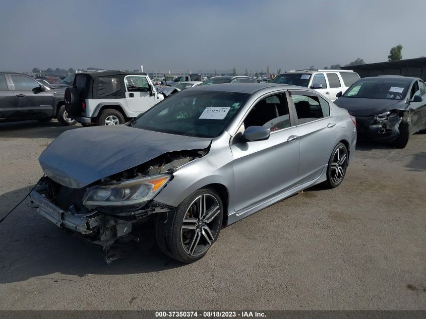 2017 HONDA ACCORD SEDAN SPORT - 1HGCR2F58HA278783